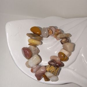 5/$25 Natural Stone Beaded Ring - Multicolor